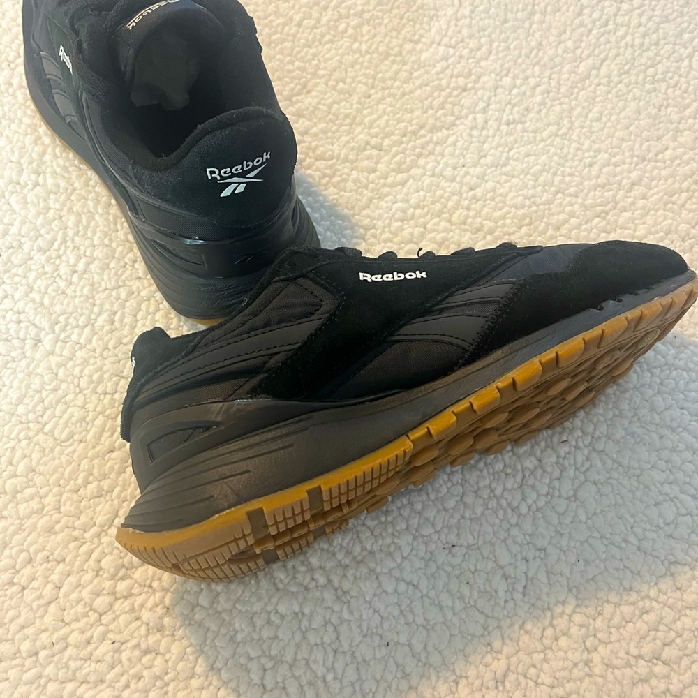 Women’s Black Classic Reebok Sneakers  with Gum Sole